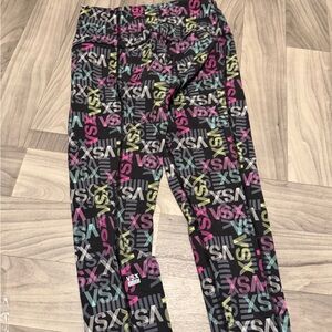 VSX Black and Pink Patterned Leggings